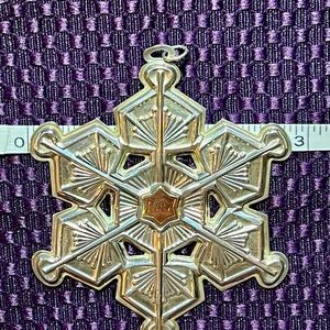 Gorham Sterling and Gold Christmas Snowflake 1987 edition